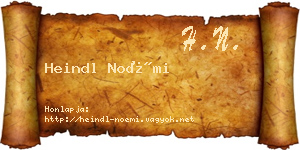 Heindl Noémi névjegykártya